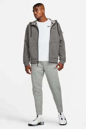 Nike Charcoal Grey Therma FIT Full Zip Training Hoodie