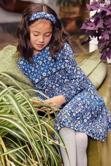 Buy FatFace Blue Grace Print Dress from Next Denmark