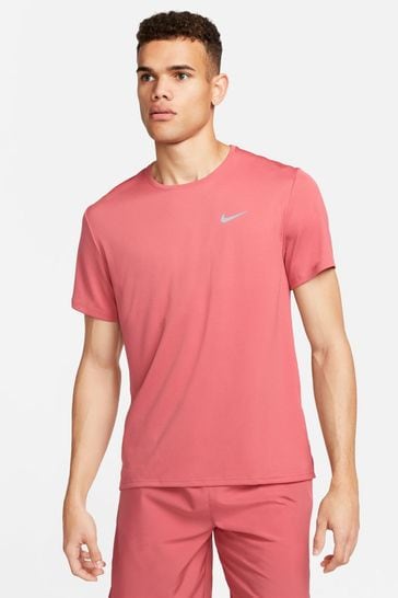 Nike Light Pink Miler Dri-FIT UV Running T-Shirt
