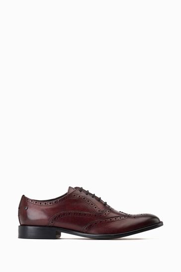 Buy Base London Red Darcy Lace Up Brogue Shoes from Next Luxembourg