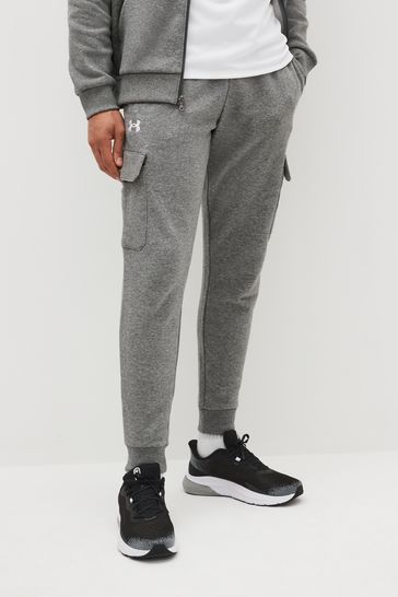 Under Armour Grey Rival Fleece Cargo Joggers