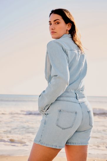 Buy Bleach Wash Own. Denim Playsuit from Next Luxembourg