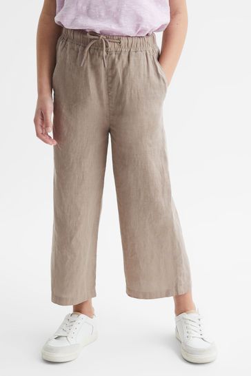 Next cropped sale linen trousers