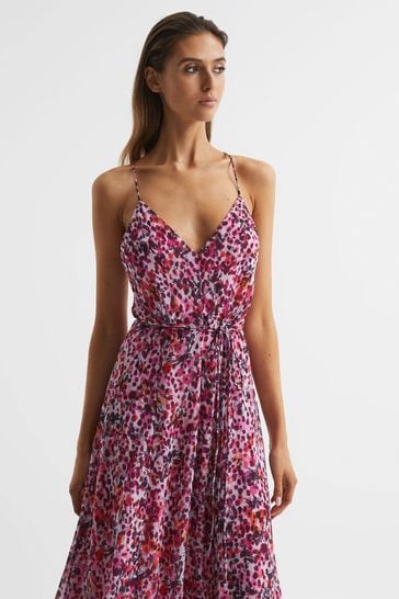 Buy Reiss Pink Pippa Petite Floral Printed Midi Dress from Next Hungary