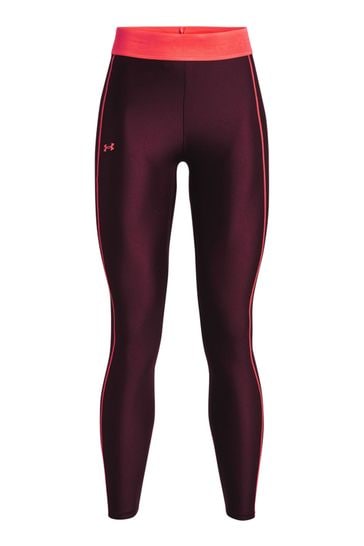 Under armour burgundy leggings sale