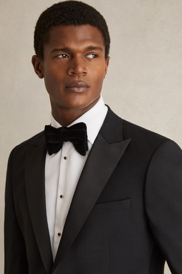 Buy Reiss White Marcel Slim Fit Cotton Marcella Tuxedo Shirt from