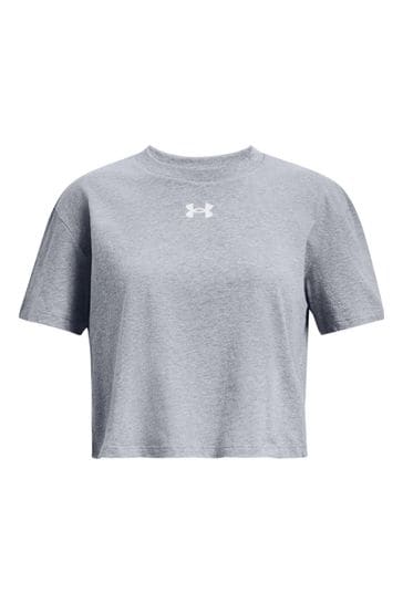 Under Armour Grey Crop Sportstyle Logo Short Sleeve T-Shirt
