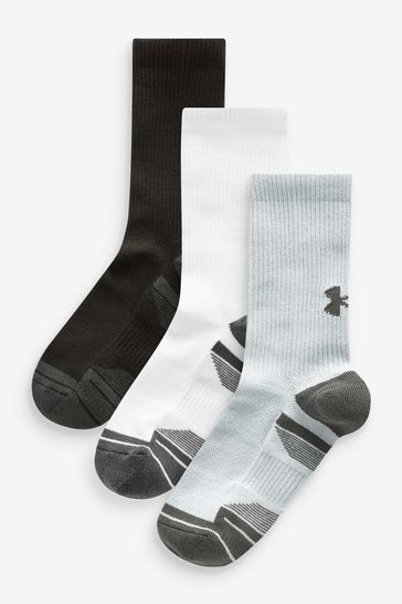 Under Armour Grey Performance Tech Crew Socks 3 Pack