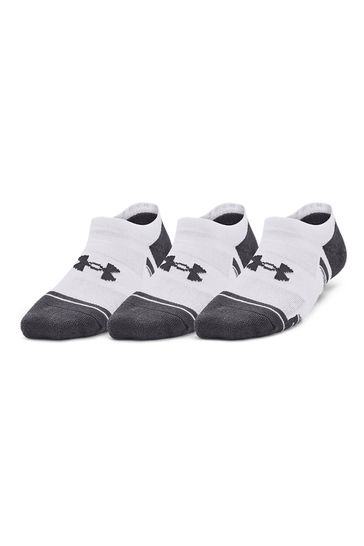 Under Armour White Junior Performance Tech Socks 3 Pack