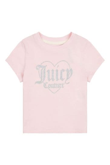 Juicy Couture Girls Pink Print T-Shirt