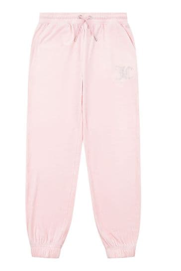 Juicy Couture Girls Pink Velour Joggers