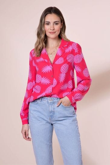 Anorak Pink Pineapples EcoVero Nicky Shirt