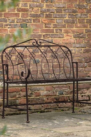 Gallery Home Black Rhode Outdoor Bench Outdoor Bench Noir
