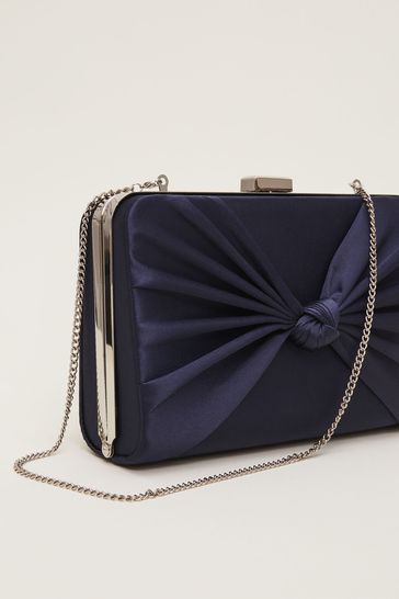Navy box clutch online