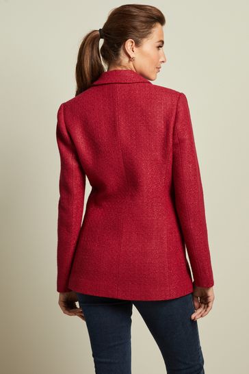 Red on sale boucle jacket