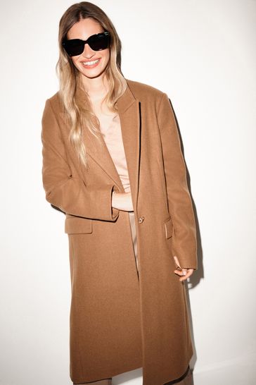 Next pink revere coat new arrivals