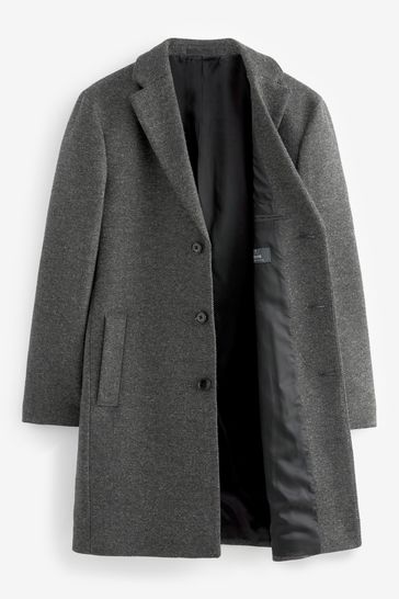 Charcoal Grey Signature Italian Fabric Epsom Coat