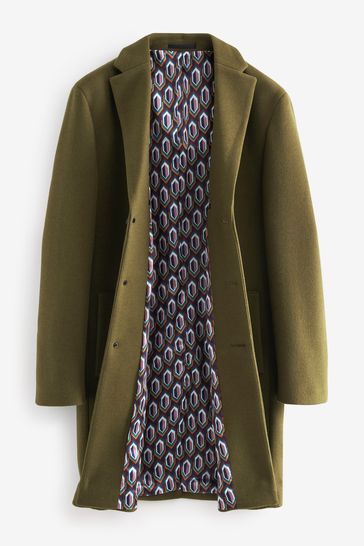 Buy Olive Green Epsom Coat from Next Luxembourg