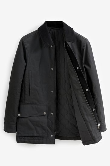 Black Signature British Waxed Cotton Jacket