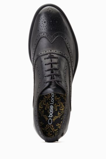 Buy Base London Darcy Lace Up Black Brogue Shoes from Next Luxembourg