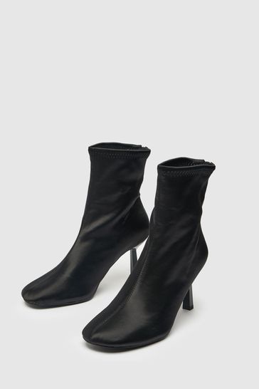 Black satin sales sock boots