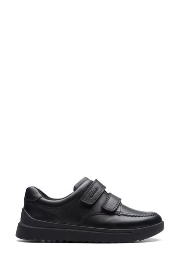 Buy Clarks Black Multi Fit Leather Goal Style Kids Shoes from Next