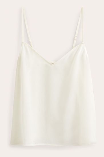 White silky cami top top