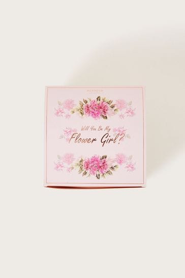 Buy Monsoon Pink Flower Girl Invitation Gift Set from Next Ireland