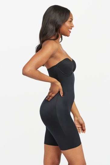 Buy SPANX® Suit Your Fancy Strapless Mid-Thigh Shaping Black Bodysuit from  Next Belgium