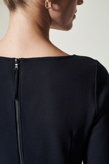 Spanx Perfect A-line 3⁄4 Sleeve Dress Black