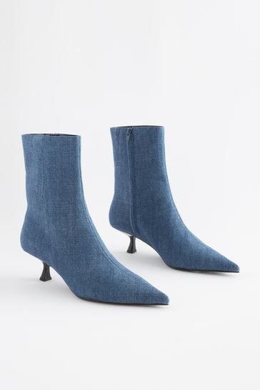 Denim Forever Comfort Pointed Toe Ankle Boots