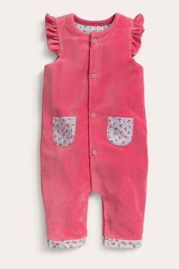 Boden Pink Jersey Cord Romper