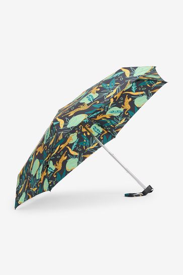 Black Leopard Compact Umbrella