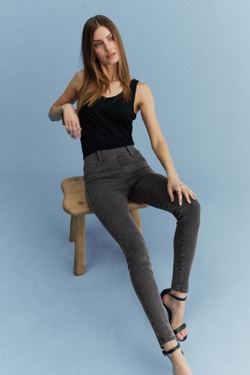 Buy Grey Super Stretch Soft Sculpt Pull On Denim Leggings from Next Germany