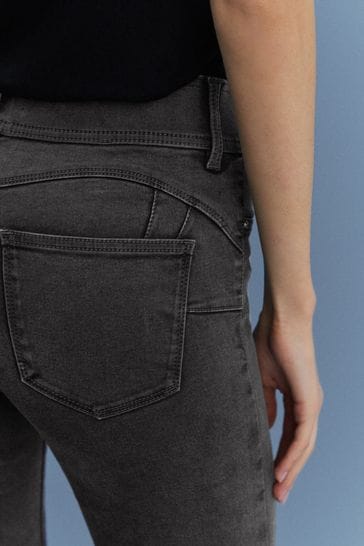 Grey Super Stretch Soft Sculpt Pull On Denim Leggings