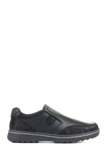 Pavers Black Casual Slip-On Shoes
