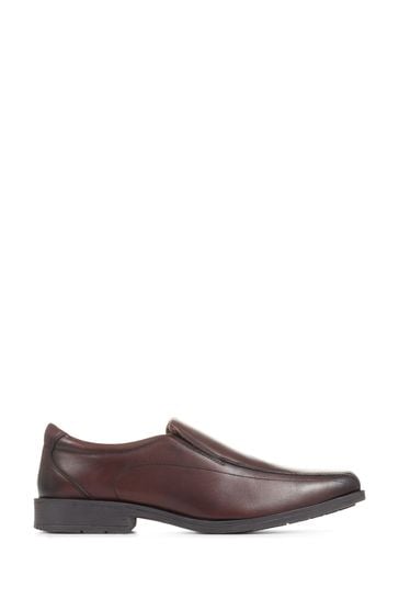 Pavers Brown Smart Leather Derby Shoes