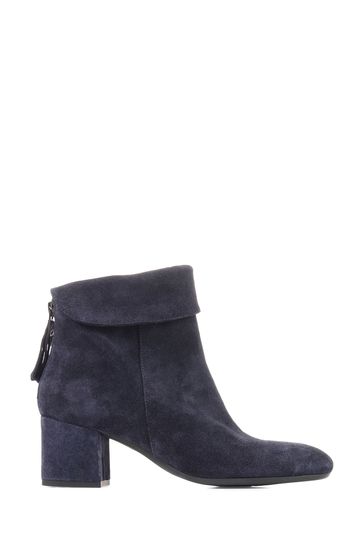 Jones Bootmaker Blue Lylah Heeled Suede Ankle Boots