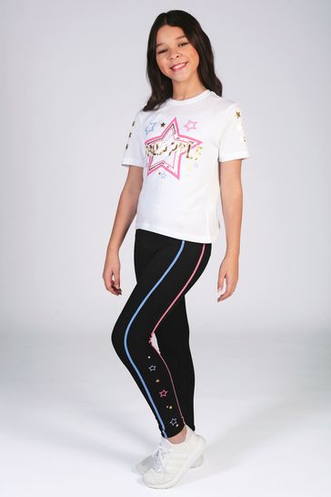 Black top star leggings