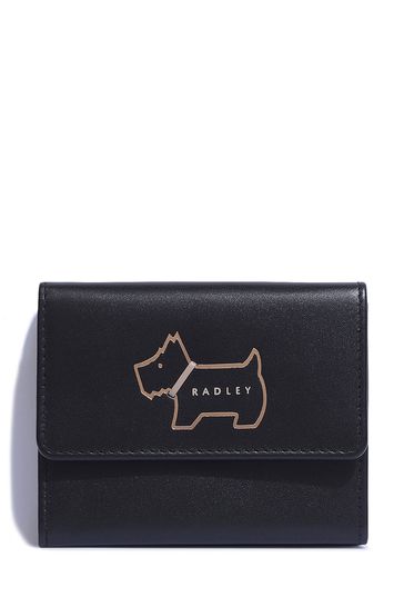 Radley London Small Heritage Dog Outline Trifold Black Purse