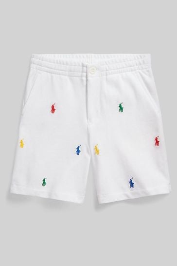 Boys white deals polo shorts