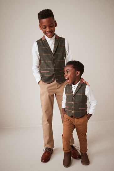 Buy Green Check Waistcoat 12mths 16yrs from Next Australia