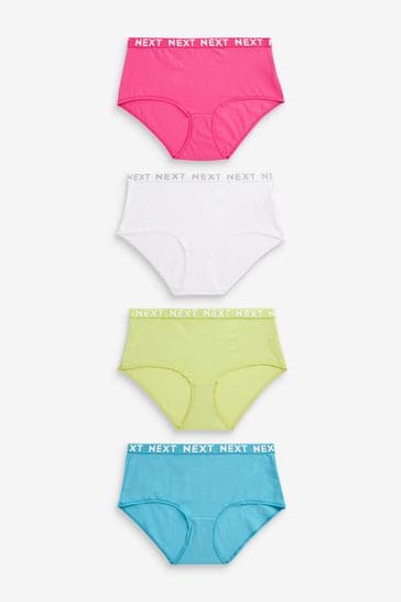 Buy Cotton Rich Logo Knickers 4 Pack from the Laura Ashley online shop