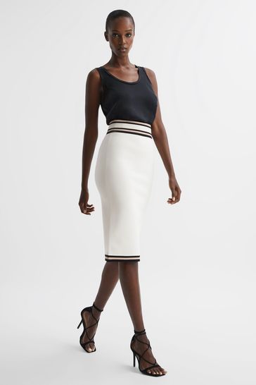 Reiss white midi skirt cheap