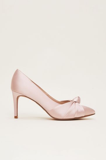 Buy Phase Eight Pink Satin Knot Front Court Shoes from Next Ireland