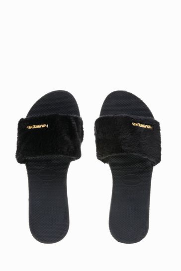 Fluffy slip on hotsell sandals