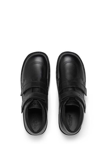 Buy Kickers Black Youth Hi Velcro Leather Boots from Next Bahrain