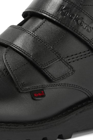 Buy Kickers Black Youth Hi Velcro Leather Boots from Next Bahrain