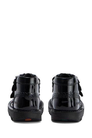 Buy Kickers Infant Kick Hi Velcro Bloom Patent Leather Black Boots from Next Denmark