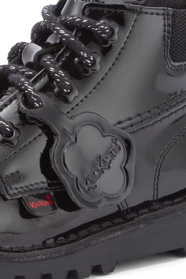 Black patent kicker boots store